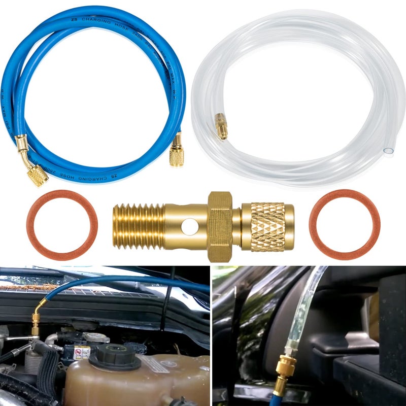 Camoo Fuel Filter Air Bleeder Service Kit With Poly Hose & Banjo Bolt For 2008 2009 2010 Ford 6.4L Powerstroke Diesel Engines F250 F350 F450 F550 - Image 1